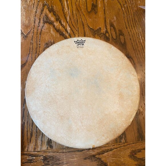 Vintage Remo PTS Drumhead 12" Made In USA With Wooden Frame - Picture 1 of 6